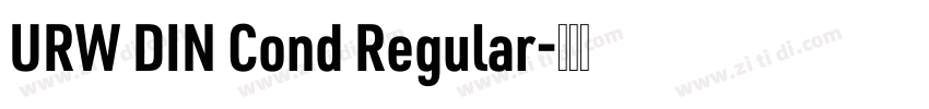 URW DIN Cond Regular字体转换